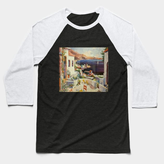 Lake oil painting Baseball T-Shirt by nghoangquang